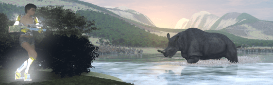 Raevin and Brontotherium